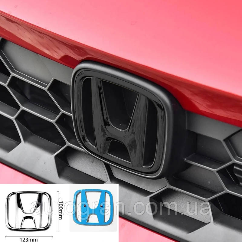 Емблема решітки радіатора і багажника Honda Accord, Civic 123мм*100мм чорна