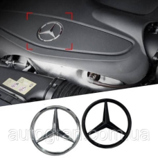 Емблема кришки двигуна Mercedes 7см