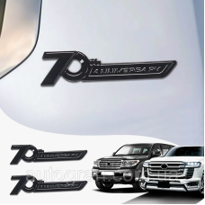 Емблеми на боковини Toyota Land Cruiser LC150 LC200 LC300 70th Anniversary чорні