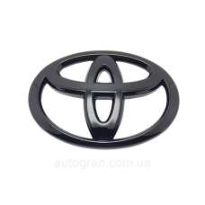 Емблема решітки радіатора та кришки багажника Toyota 150мм*100мм чорна глянцева