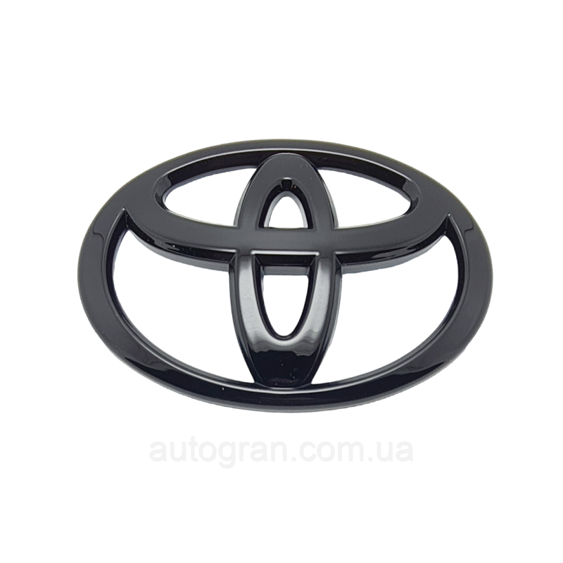 Емблема решітки радіатора та кришки багажника Toyota 150мм*100мм чорна глянцева