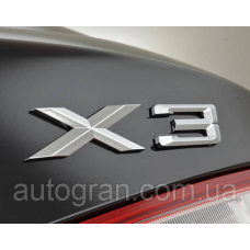 Емблема напис багажника BMW X3