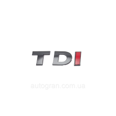 Емблема напис багажника VW Volkswagen TDI 2009 - чорна