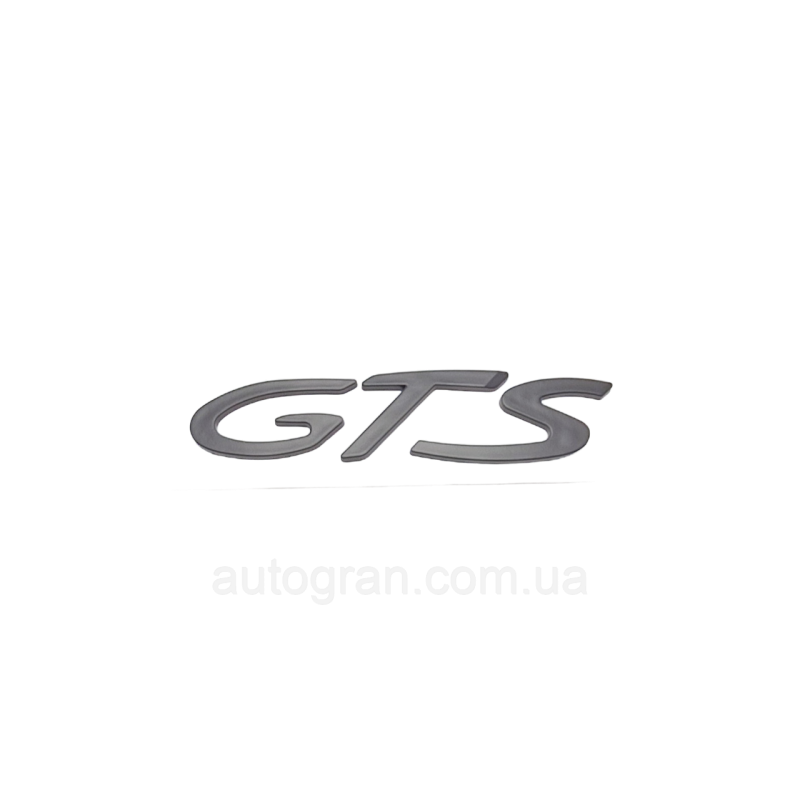 Емблема напис багажника GTS Porsche чорна Емблема напис багажника GTS Porsche чорна