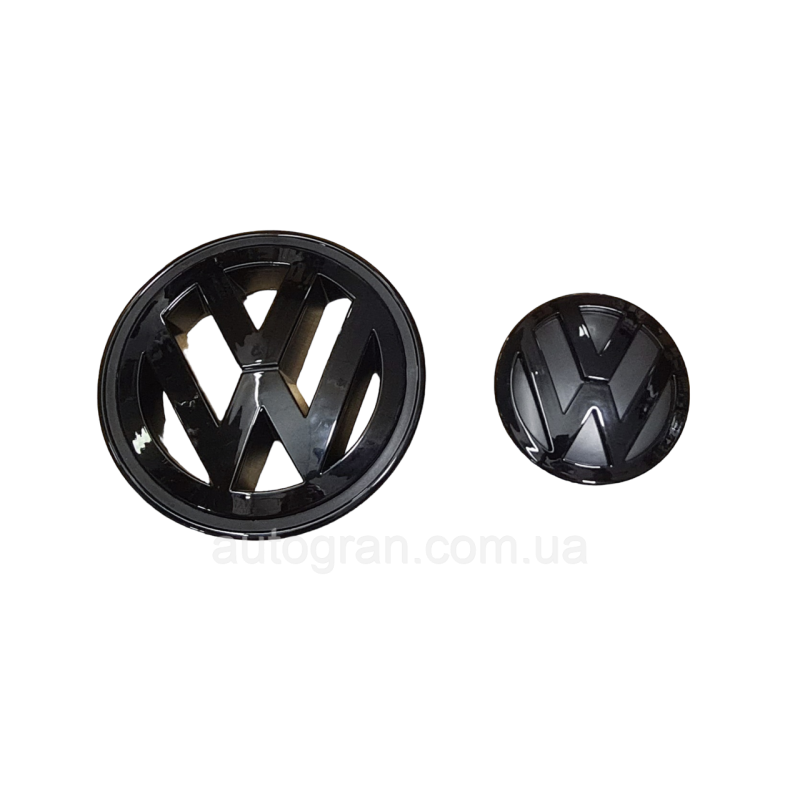 Комплект емблем решітки і багажника Volkswagen Jetta 2006-2010 чорні глянцеві