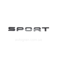 Емблема напис багажника Range Rover Sport чорна глянець новий тип