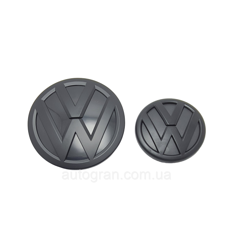 Комплект емблем решітки і багажника VW Volkswagen Jetta 2015-2019 чорні матові