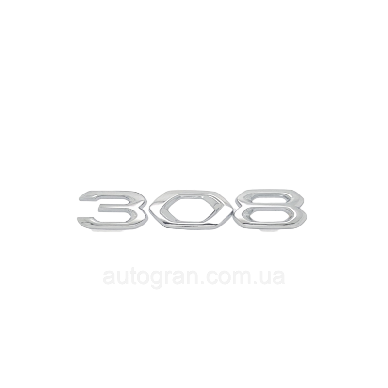 Емблема напис багажника Peugeot 308 новий тип Емблема напис багажника Peugeot 308 новий тип