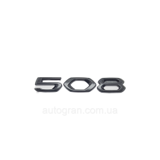 Емблема напис багажника Peugeot 5008 новий тип чорна