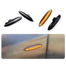 LED Покажчики повороту на крило Toyota Camry v40, Highlander 07-13, Lexus IS 05-13 чорні