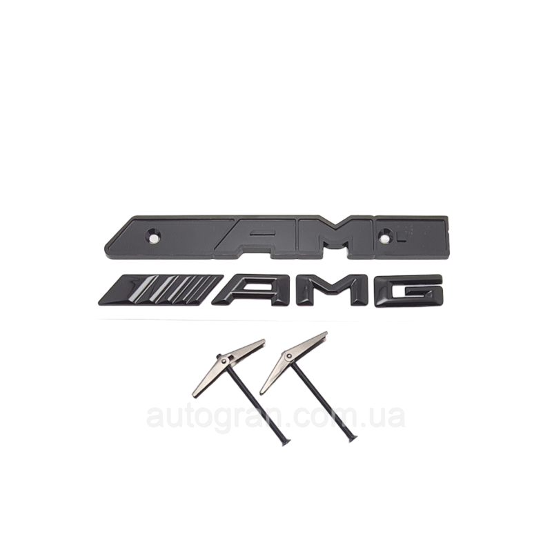 Емблема решітки радіатора Mercedes AMG чорна