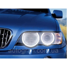 Ангельські очі LED BMW Е46 у безлінзові фари