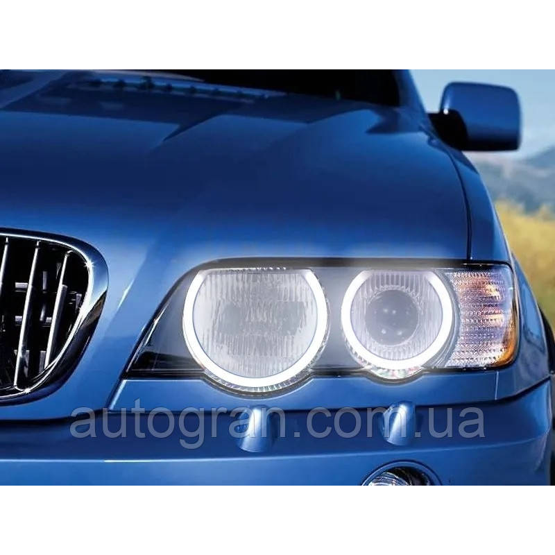 Ангельські очі LED BMW Е46 у безлінзові фари