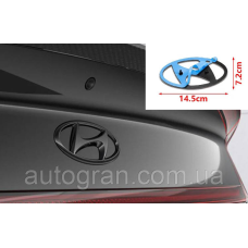 Емблема решітки радіатора Hyundai 14,5см*7,2см чорна