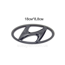 Емблема решітки радіатора Hyundai 18см*8,8см чорна