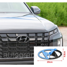 Емблема решітки радіатора Hyundai 20см*10см чорна