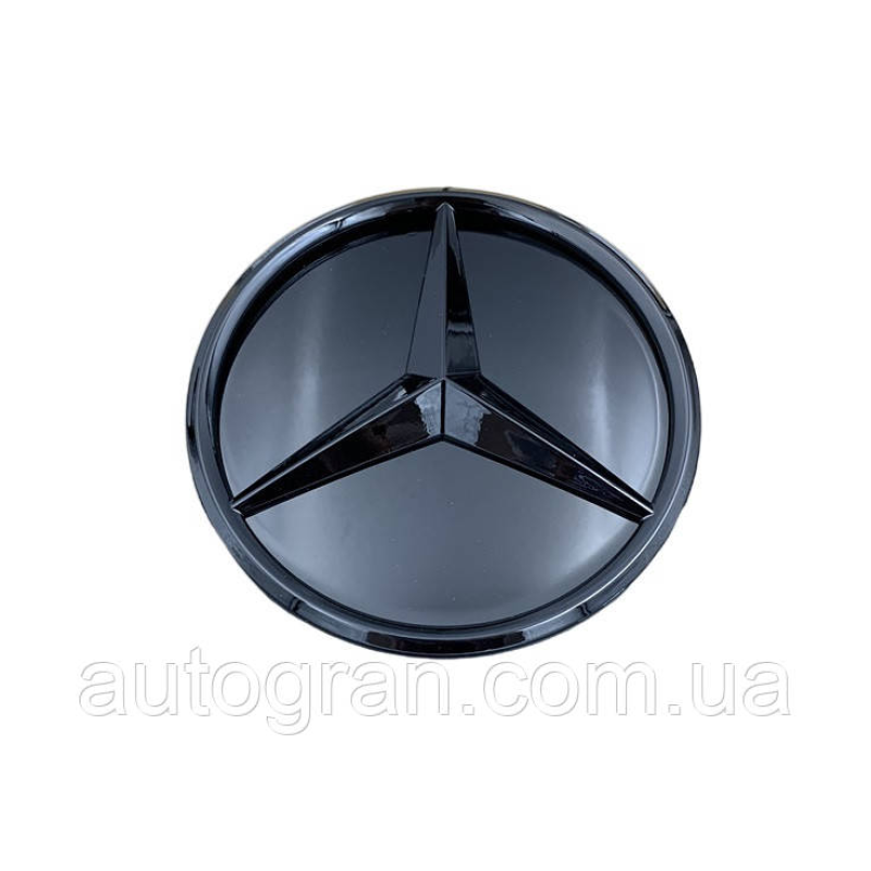 Емблема решітки радіатора Mercedes C-class W204 ML-class W164 чорна глянцева