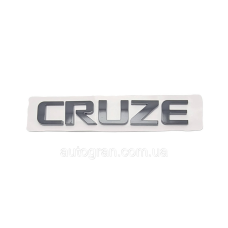 Емблема напис багажника Chevrolet Cruze чорний глянець