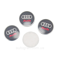 Наклейки на колпачки литих дисків Audi 56мм тип1