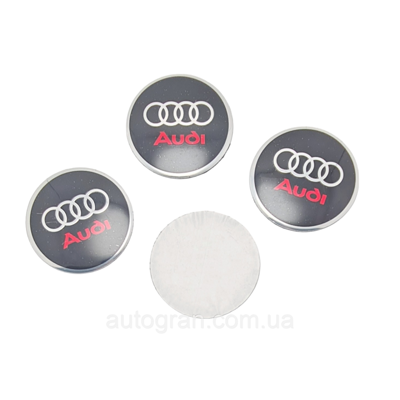 Наклейки на колпачки литих дисків Audi 56мм тип1