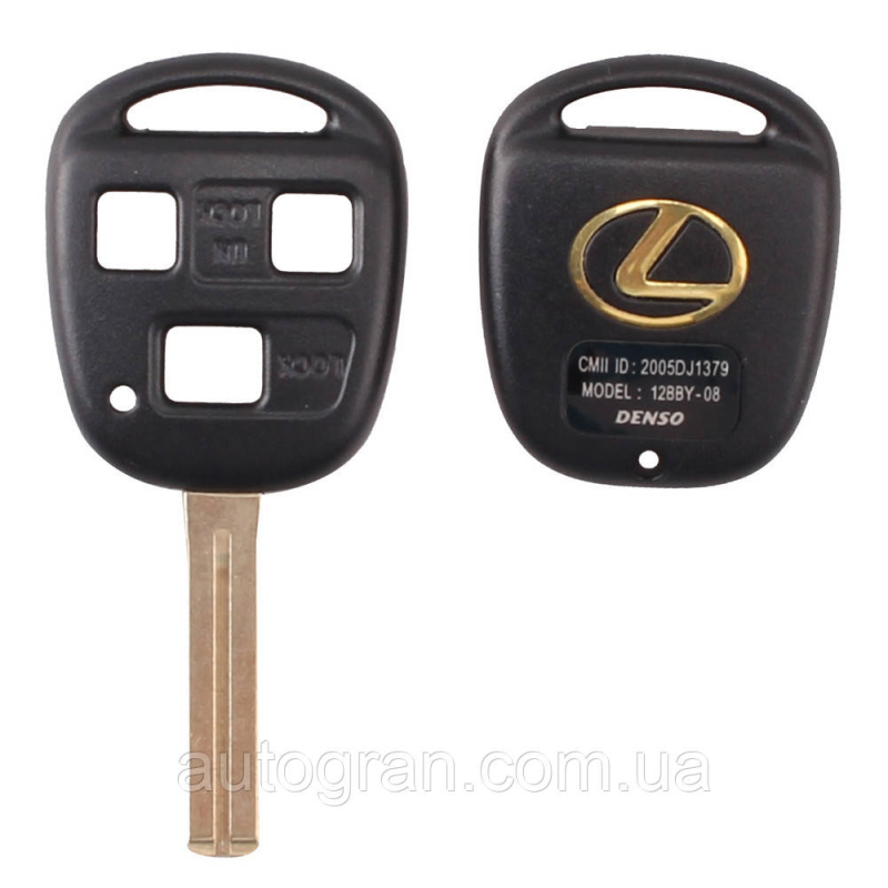 Корпус ключа Lexus 3 кнопки лезо Toy48 Корпус ключа Lexus 3 кнопки лезо Toy48