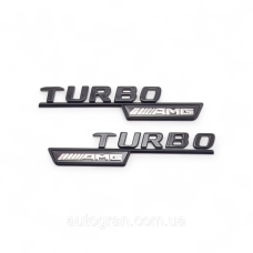 Емблеми на крила Mercedes Turbo AMG чорні