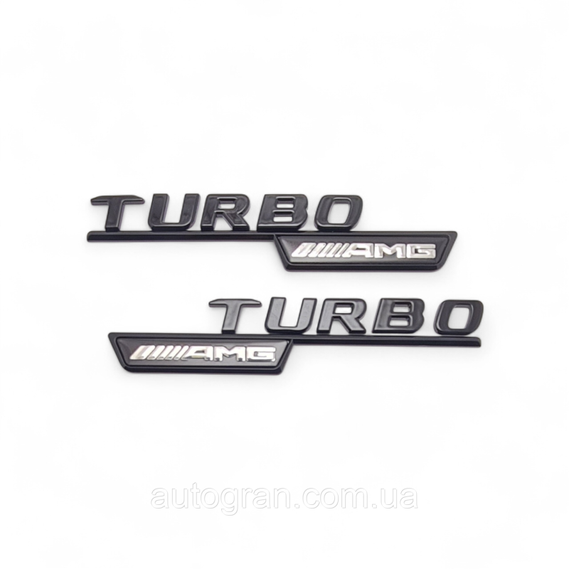 Емблеми на крила Mercedes Turbo AMG чорні