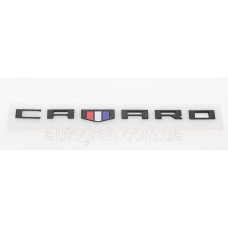 Емблема напис багажника Chevrolet Camaro чорна тип1