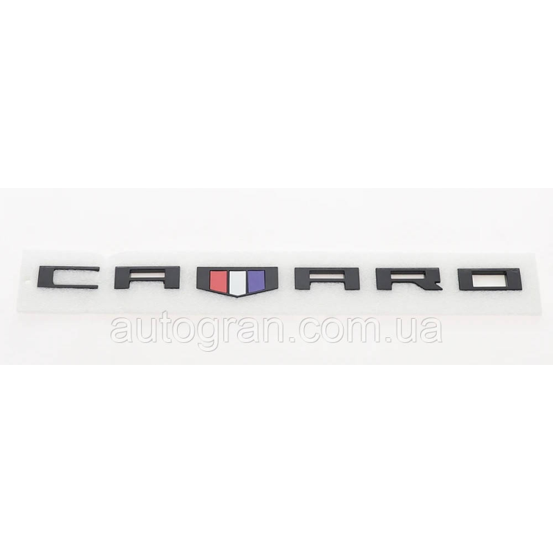 Емблема напис багажника Chevrolet Camaro чорна тип1
