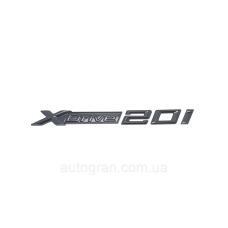 Емблема напис BMW Xdrive 2.0i чорна