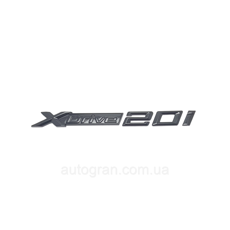 Емблема напис BMW Xdrive 2.0i чорна