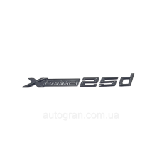 Емблема напис BMW Xdrive 2.5d чорна