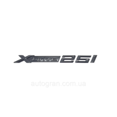 Емблема напис BMW Xdrive 2.5i чорна