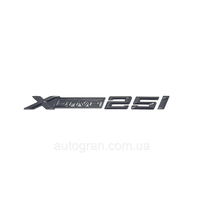 Емблема напис BMW Xdrive 2.5i чорна