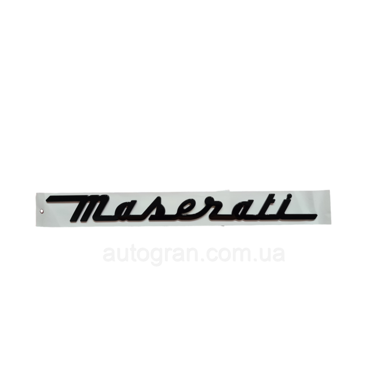 Емблема напис багажника Maserati чорний глянець