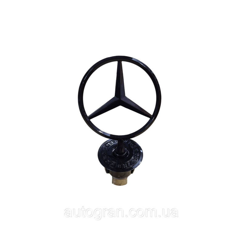 Емблема капота Mercedes приціл стиль W210 W211 W203 W220 чорна