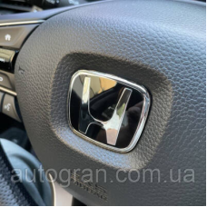Емблема керма Honda 53мм*43мм чорна+хром