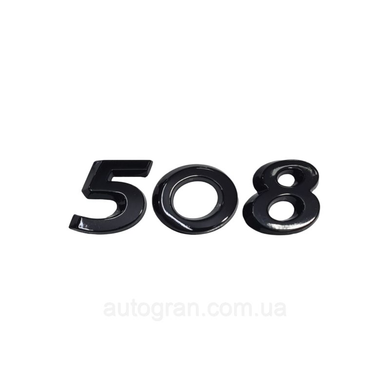 Емблема напис багажника Peugeot 508 чорна