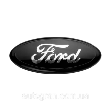 Емблема решітки радіатора та багажника Ford 115мм*45мм чорна+хром