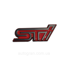 Емблема кузова Subaru STI чорна