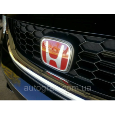 Емблема решітки радіатора Honda CRV Legend 135мм*110мм червона