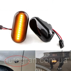 LED Покажчики повороту на крило Nissan Qashqai J10 Micra K12 Tiida E11 чёрные