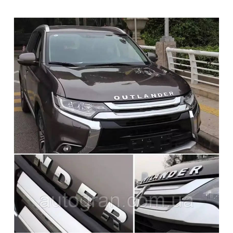Емблема напис капота Mitsubishi Outlander Емблема напис капота Mitsubishi Outlander