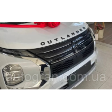 Емблема напис капота Mitsubishi Outlander чорна