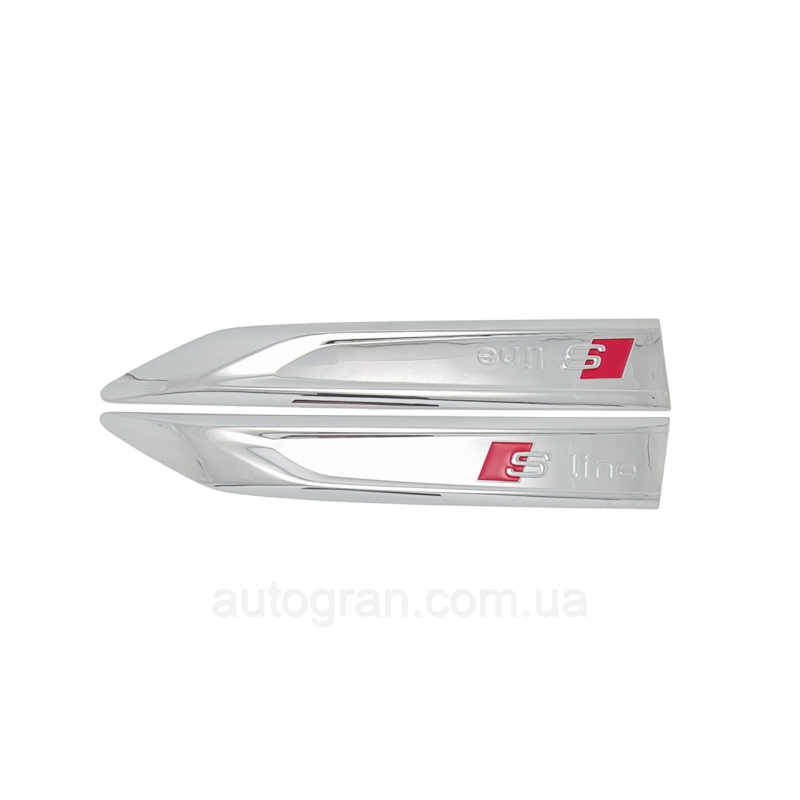 Емблеми на крила Audi S-Line Sline хром Емблеми на крила Audi S-Line Sline хром
