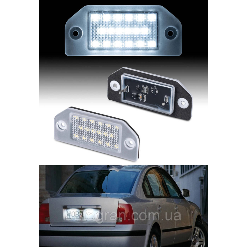Діодна підсвітка номера VW Volkswagen Passat B5 1996-2000 Діодна підсвітка номера VW Volkswagen Passat B5 1996-2000