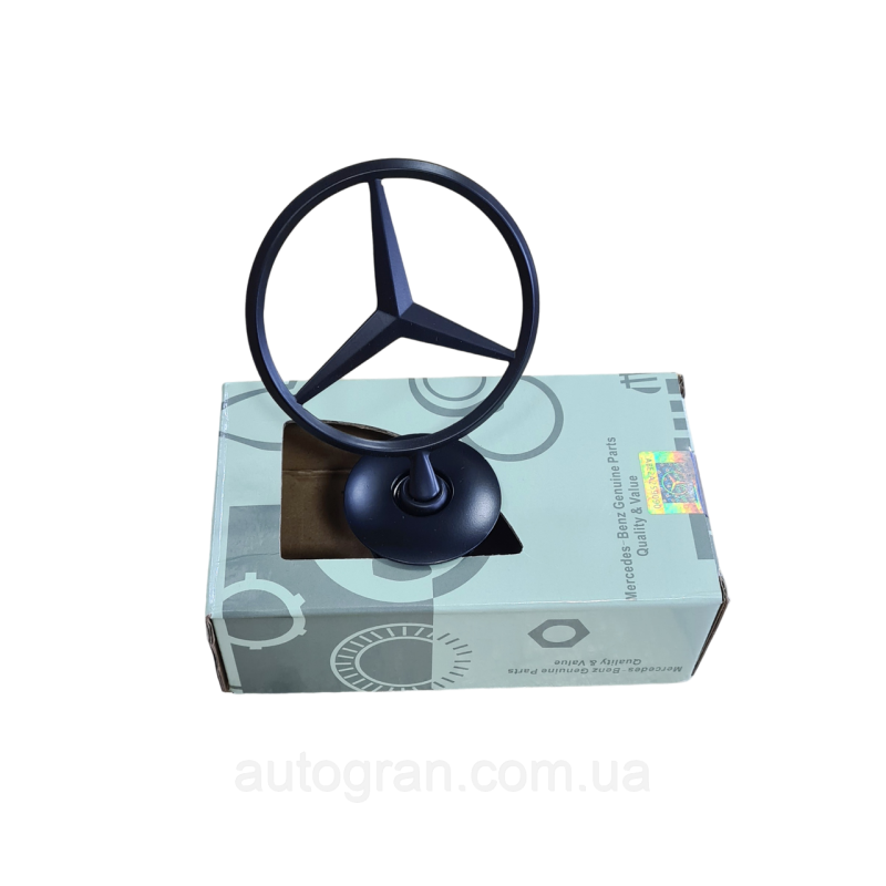 Емблема капота Mercedes приціл стиль W221 чорна матова Емблема капота Mercedes приціл стиль W221 чорна матова