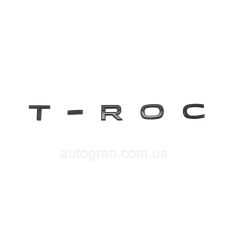Емблема напис багажника VW Volkswagen T-roc Troc чорна