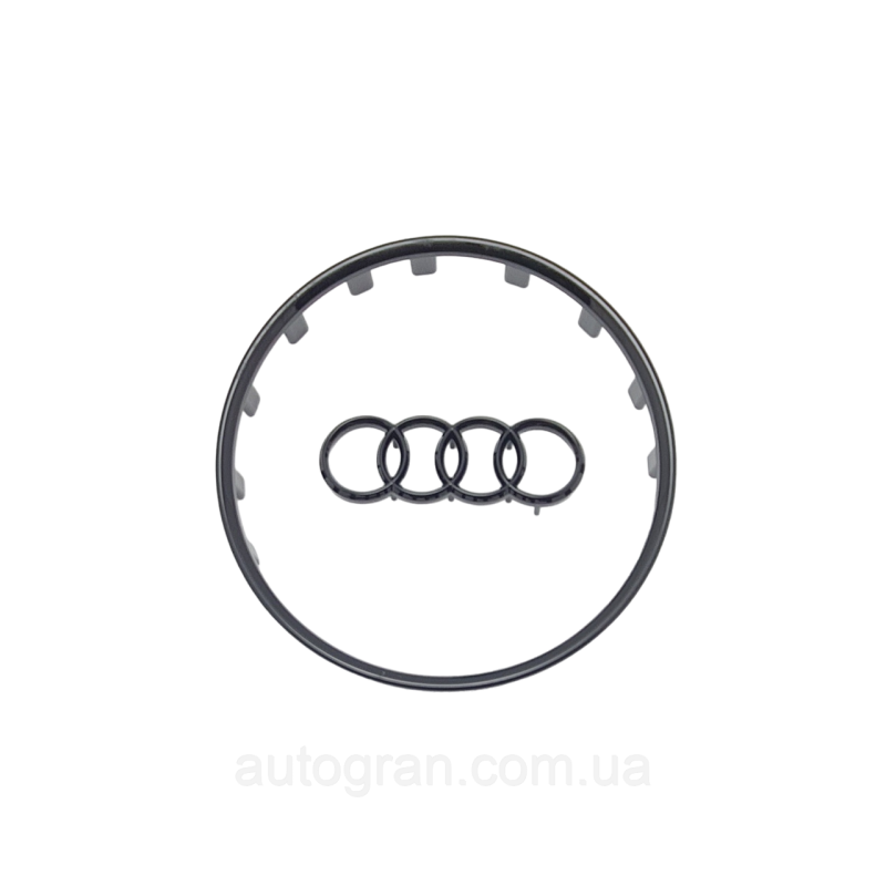 Емблема керма Audi A6 C7 A4 B9 A1 A3 8V S3 A5 S5 A7 Q3 Q5 чорний глянець