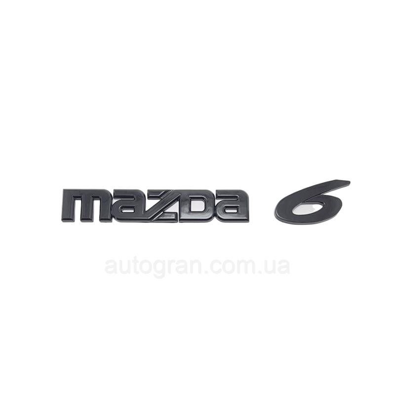 Емблема напис багажника Mazda 6 чорний глянець